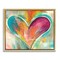 Stupell Industries Abstract Textural Heart Painting Framed Floater Canvas Wall Art